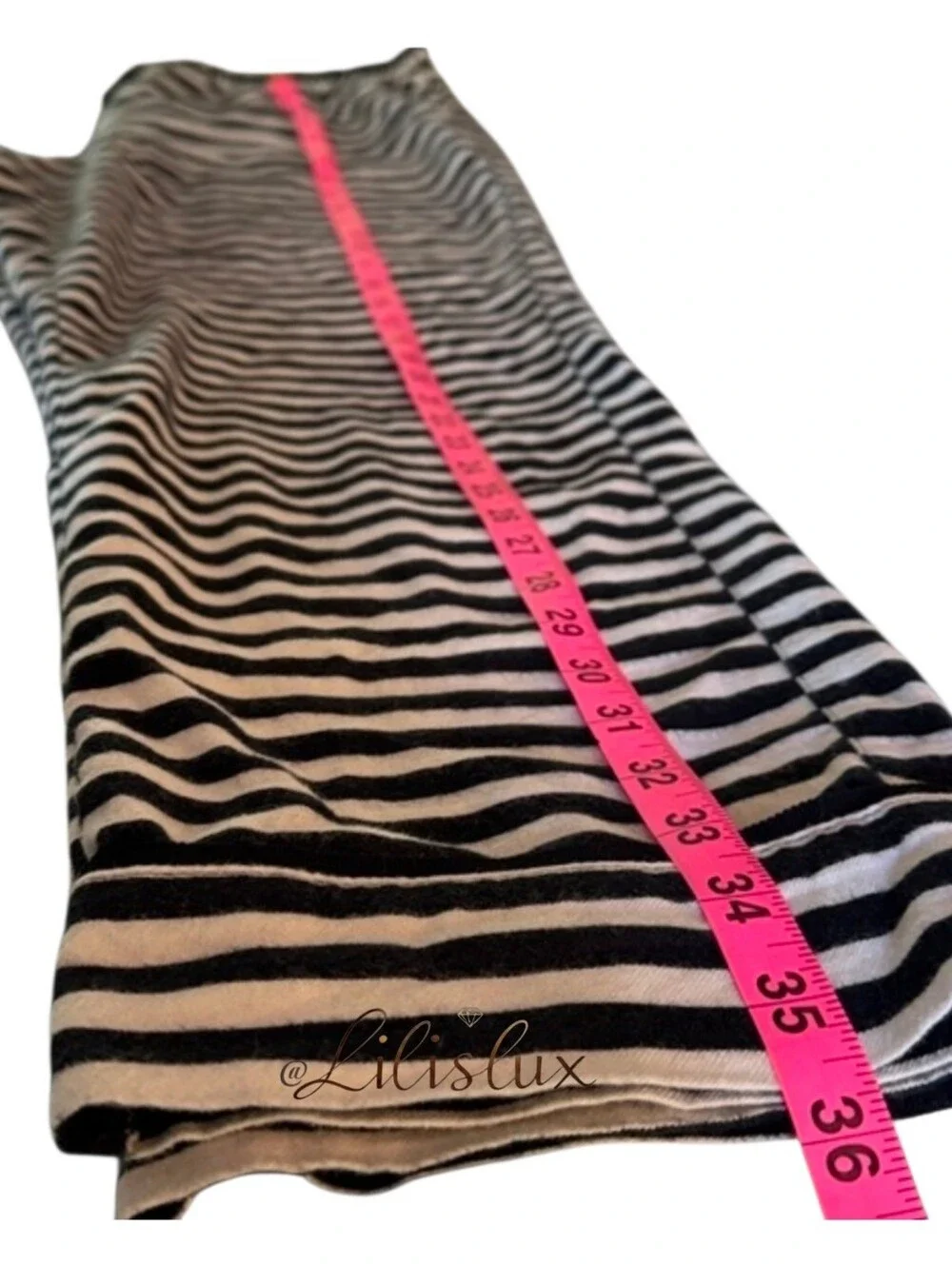 Kate Spade Black And White Striped Flannel Pajama Set Size Medium